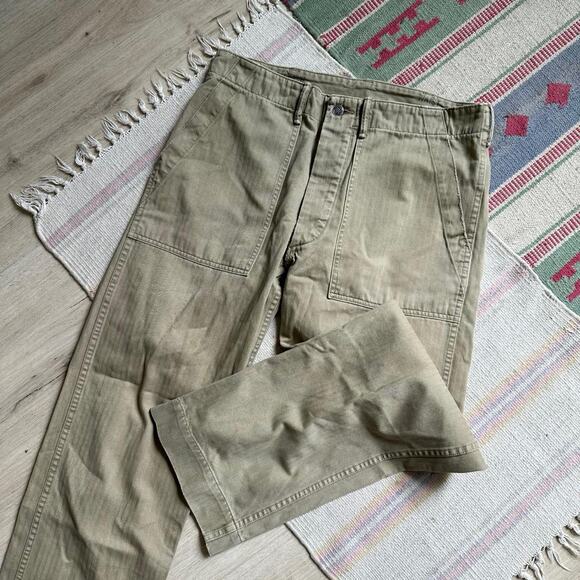 RRL Polo Ralph Lauren Tan Twill Field Fatigue Utility Pant - Picture 5 of 8